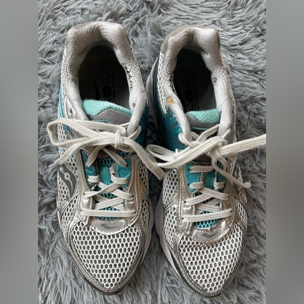 Women’s Saucony Hurricane 14 Silver/Teal Running Shoes Size 7.5 – Used - Picture 3 of 8